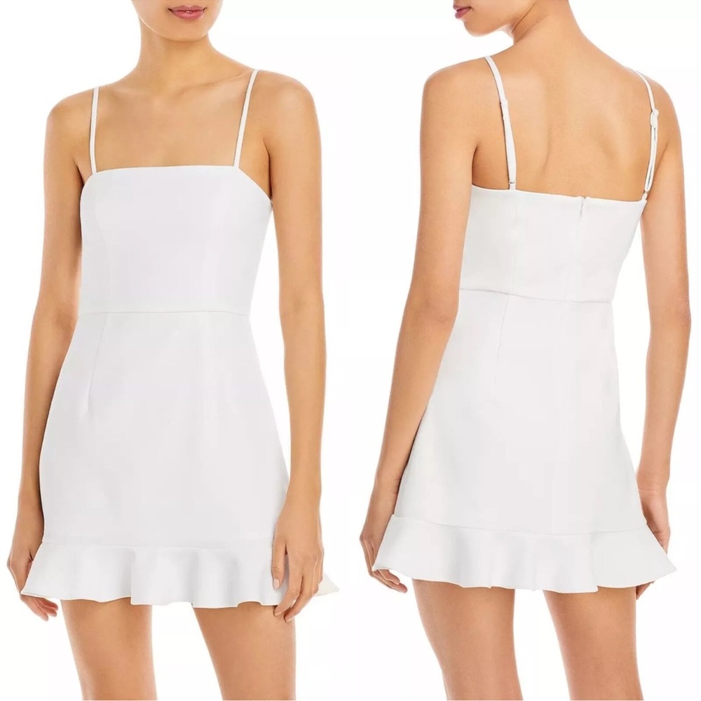 French Connectiontion US size 4 white Whisper Frill dress